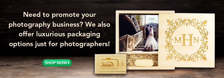 We offer luxurious packaging options just for photographers