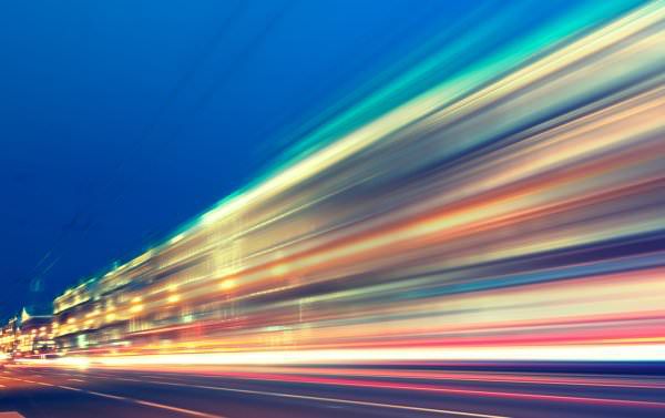Lights zooming by