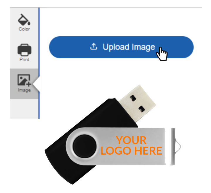 Artwork upload button next to USB Drive