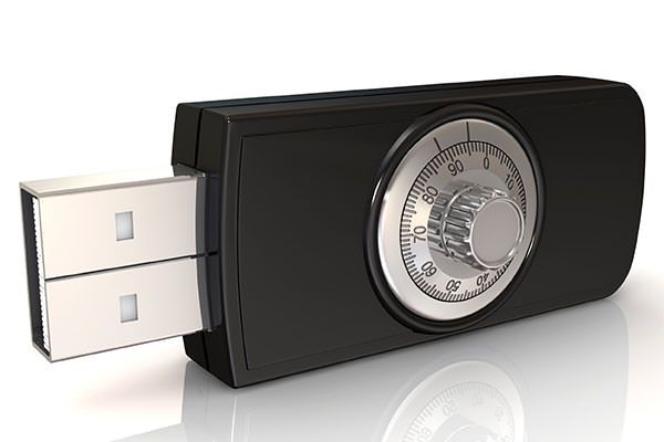 USB Drive with combination lock.