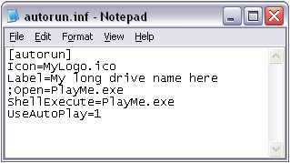 Creating a USB AutoRun File