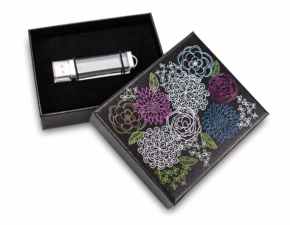 Printed black gift box