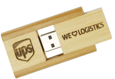 bamboo flip usb drive with laser engraving