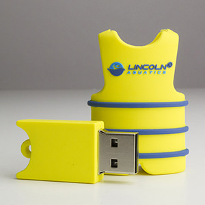 Yellow vest custom shape USB drive