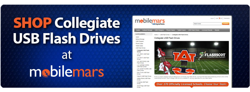 Shop Collegiate USB Flash Drives at MobileMars Shop Collegiate USB Flash Drives at MobileMars