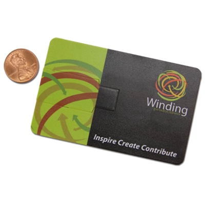 Flip Card Credit Card-Shaped USB Drive
