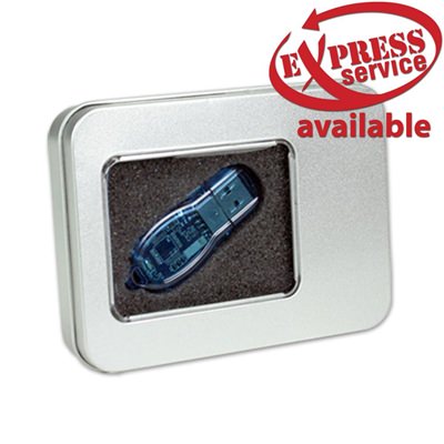 Tin Box USB Case with Window

