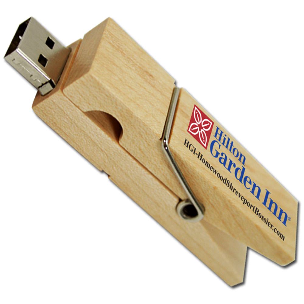 clothespin shape custom wooden usb drive premium usb