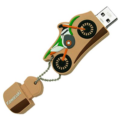 Custom Shaped 2D Rubber USB Drive
