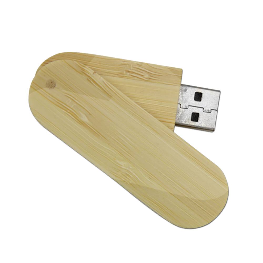 USDM Bamboo Swivel USB Drive - Premium USB