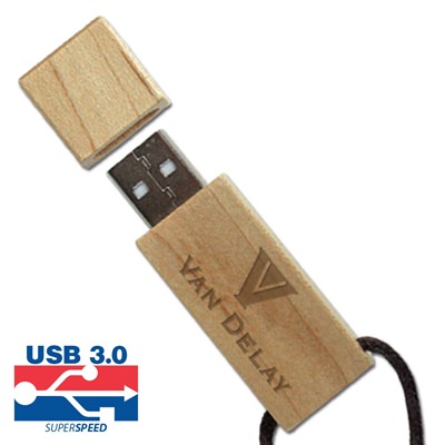 Craftsman Natural Wood USB Drive
