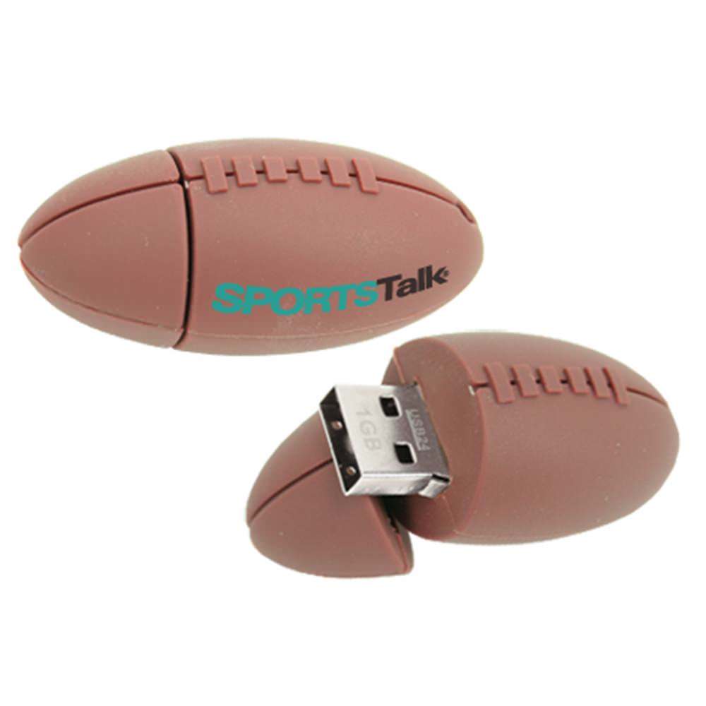 Pigskin Football-Shaped USB Flash Drive - Premium USB