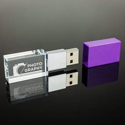 Wire Drawing Crystal USB 2.0 Flash Drive Custom Club Studio Memory Pendrive 32GB 
