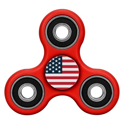 Red USA Flag Cyclone Fidget Spinner
