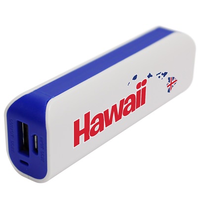 White & Blue Hawaii Islands 1800mAh USB Mobile Charger
