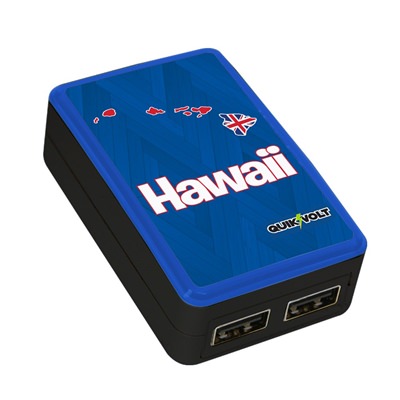 Black Hawaii Islands Light-Up 2-Port Wall Charger
