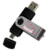 
Black Hawaii Islands Dual Pro Micro to USB 32GB Drive