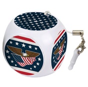 
White USA Flag Cubio Mini Bluetooth® Speaker