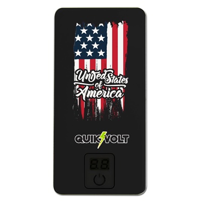 Black USA Flag 10000XL USB Mobile Charger
