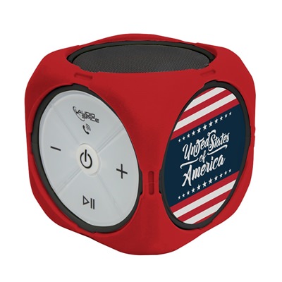 Red USA Flag Cubio Bluetooth® Speaker
