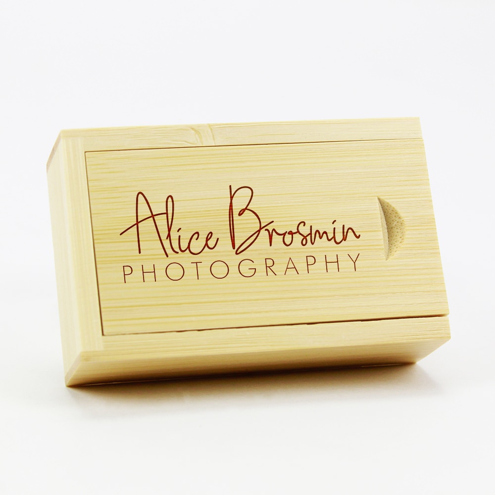 Memento Bamboo Custom USB Box Premium USB