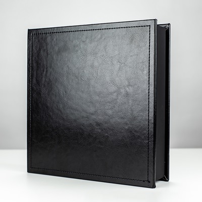 Black Leather Impression Photo & USB Box for 4"x6" Photos
