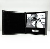 
Black Leather Impression 4"x6" Photo Box with USB