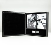 
Black Leather Impression 5"x7" Photo Box with USB