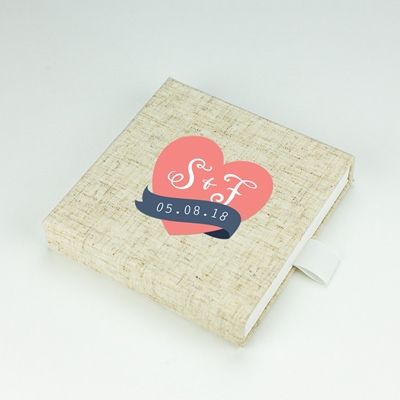 Linen Hidden Slide Custom USB Box