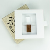 
Linen Hidden Slide USB Box with USB