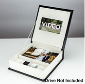 
Black Leather Bespoke Video and Photo Box for 4"x6" Photos