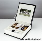 
Black Leather Bespoke Video and Photo Box for 4"x6" Photos