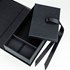 Black Leather Infinity Custom Photo and USB Box for 4"x6" Photos
