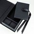 Black Leather Infinity Photo Box with USB for 5"x7" Photos
