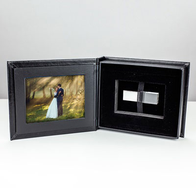 Black Leather Devotion USB Box with USB
