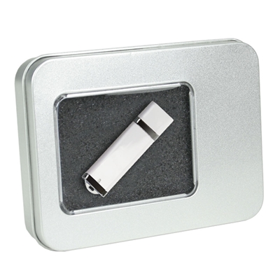 Tin Box USB Case w/ Window
