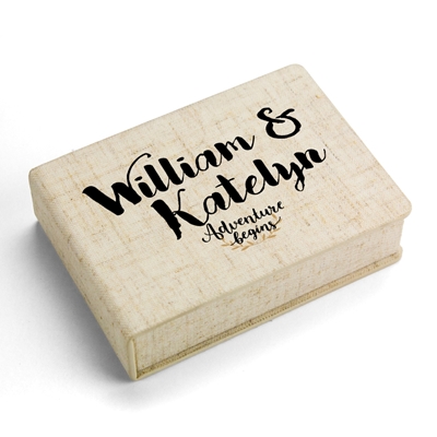 Linen Sentiment Custom USB Box
