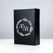 
Black Leather Timeless Custom Photo Box for 4"x6" Photos