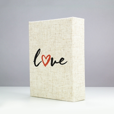 Linen Timeless Custom Photo Box for 4"x6" Photos

