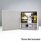 
Custom Light Gray Impression 5"x7" Photo and USB Box